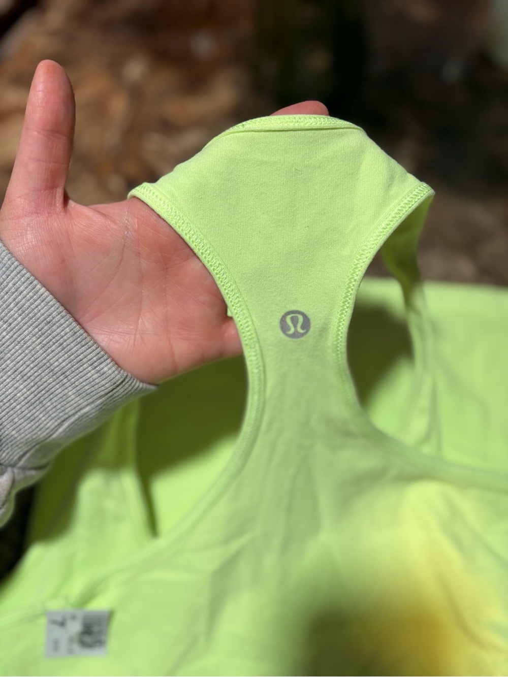 lululemon athletica Neon Lime Racerback Tank